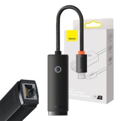 ADAPTER SIECIOWY BASEUS LITE SERIES USB-C DO RJ45, 100MBPS (CZARNY)