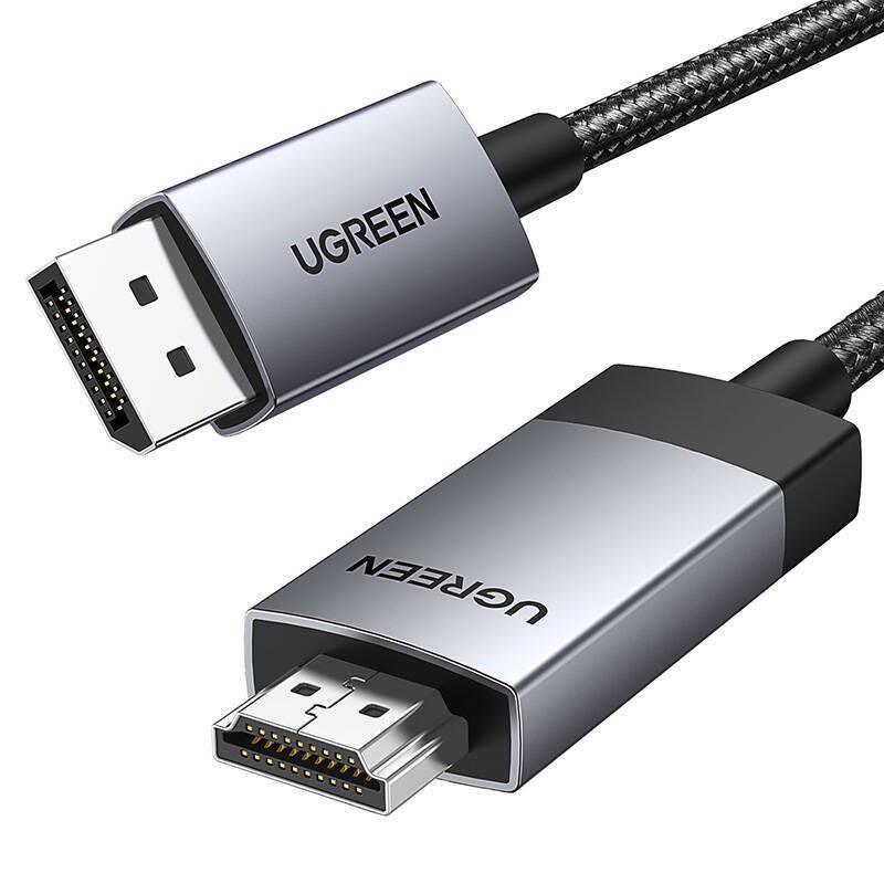 KABEL DISPLAY PORT DO HDMI UGREEN DP119 4K, 1M, JEDNOKIERUNKOWY