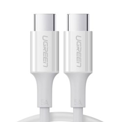 Kabel USB-C męski do USB-C męski 2.0 UGREEN US300, 2m (biały)