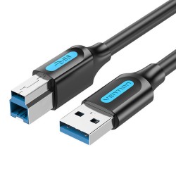 KABEL DO DRUKARKI USB 3.0 A DO USB-B VENTION COOBD 2A 0,5M CZARNY PVC