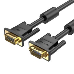 KABEL VGA (3+6) Z RDZENIAMI FERRYTOWYMI  VENTION DAEBI 3M, 1080P 60HZ (CZARNY)