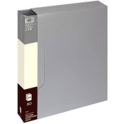 ALBUM OFERTOWY A4 GRAND 9008 120-1828 SZARY PVC 80 KIESZENI