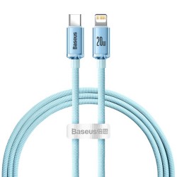 KABEL USB-C DO IP BASEUS CRYSTAL SHINE,  20W, 1.2M (NIEBIESKI)