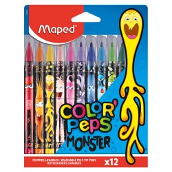 FLAMASTRY MAPED COLORPEPS MONSTER 12 SZT.