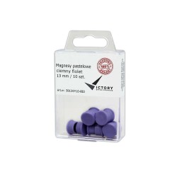 MAGNESY 13MM VICTORY OFFICE PRODUCTS 5013KM10-083 PASTELOWE CIEMNOFIOLETOWE 10SZT