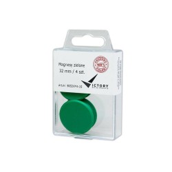 MAGNESY 32MM VICTORY OFFICE PRODUCTS 5032KM4-15 ZIELONE 4SZT