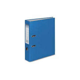 SEGREGATOR A4 TEKTURA VAUPE BIZNES 50MM 064/24 BŁĘKITNY DŹWIGNIOWY
