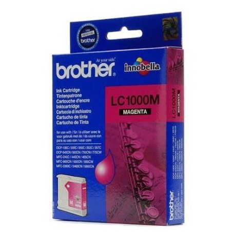 TUSZ ORYGINALNY BROTHER LC1000M MAGENTA 400 STRON