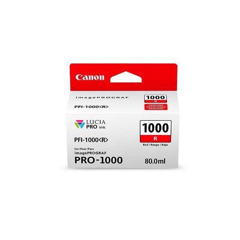 TUSZ ORYGINALNY CANON PFI1000R 0554C001 CZERWONY  80 ML