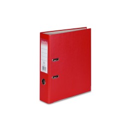 SEGREGATOR A4 TEKTURA VAUPE BIZNES 50MM 064/01 CZERWONY DŹWIGNIOWY