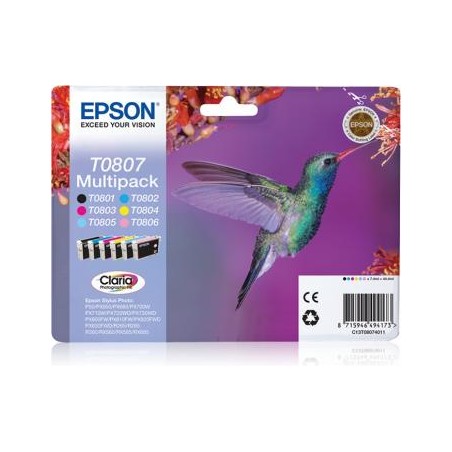 TUSZ ORYGINALNY EPSON T0807 C13T08074011 CMYK  7,4 ML