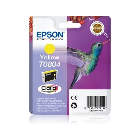 TUSZ ORYGINALNY EPSON T0804 C13T08044011 YELLOW  7,4 ML