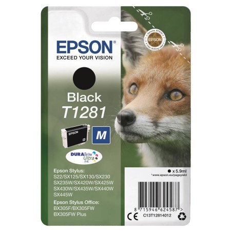 TUSZ ORYGINALNY EPSON T1281 C13T12814012 CZARNY  5,9 ML