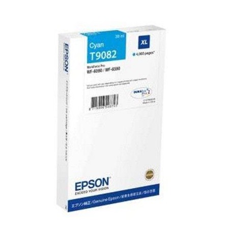 TUSZ ORYGINALNY EPSON T9082 C13T908240 CYAN  39 ML