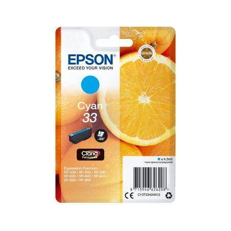 TUSZ ORYGINALNY EPSON T3342 C13T33424012 CYAN  4,5 ML