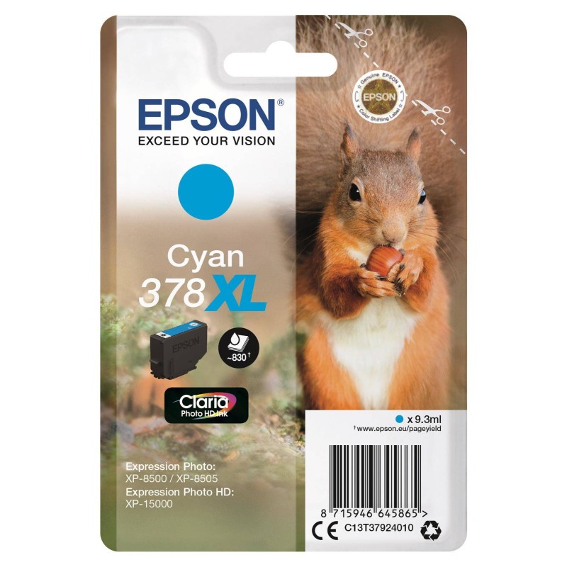 TUSZ ORYGINALNY EPSON T3792 C13T37924010 CYAN  830 STRON