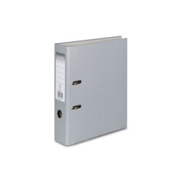 SEGREGATOR A4 TEKTURA VAUPE BIZNES 50MM 064/09 SZARY DŹWIGNIOWY