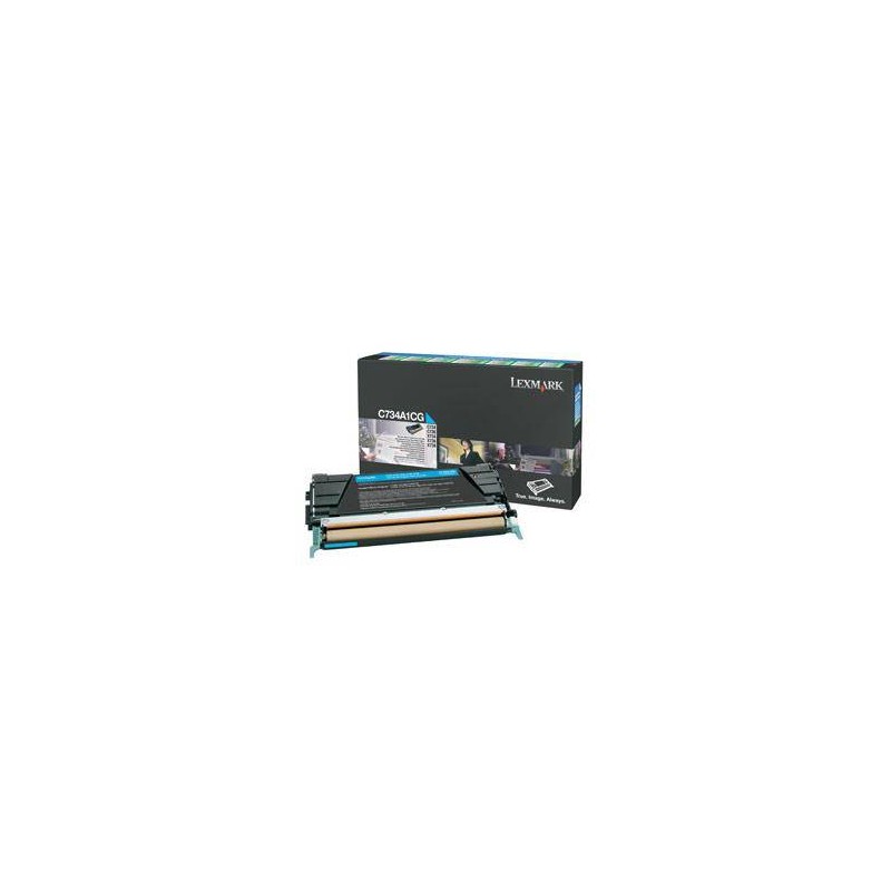 TONER ORYGINALNY LEXMARK C734A1CG CYAN 6000 STRON