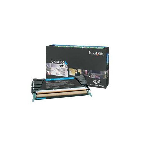 TONER ORYGINALNY LEXMARK C734A1CG CYAN 6000 STRON