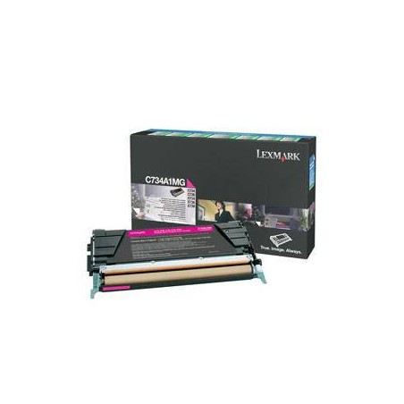 TONER ORYGINALNY LEXMARK C734A1MG MAGENTA 6000 STRON