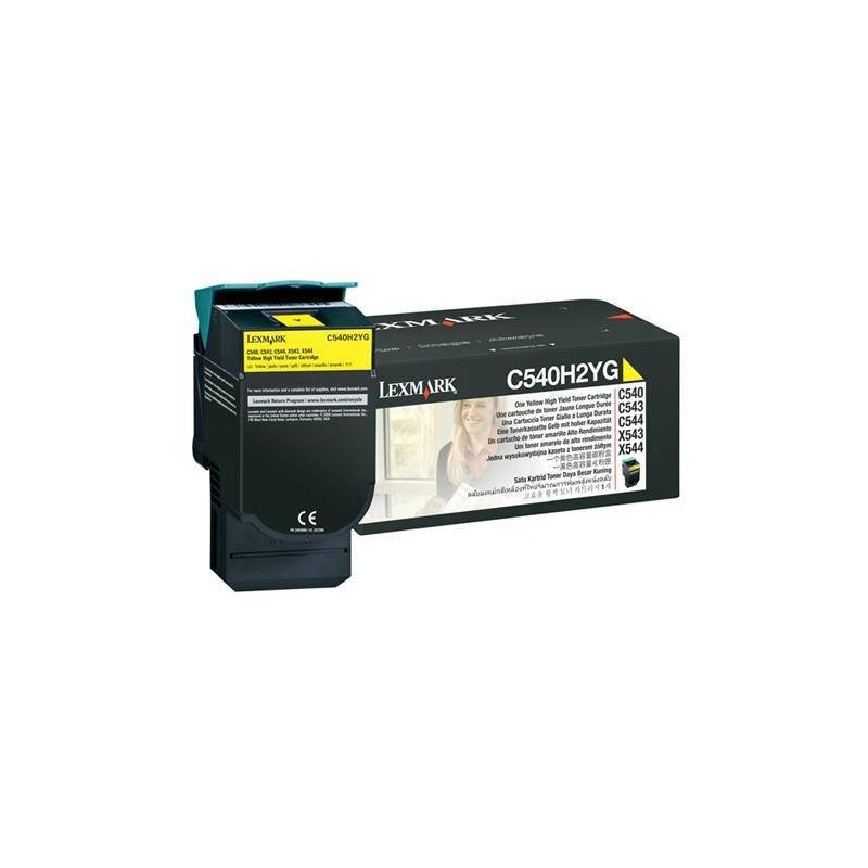 TONER ORYGINALNY LEXMARK C540H2YG YELLOW 2000 STRON