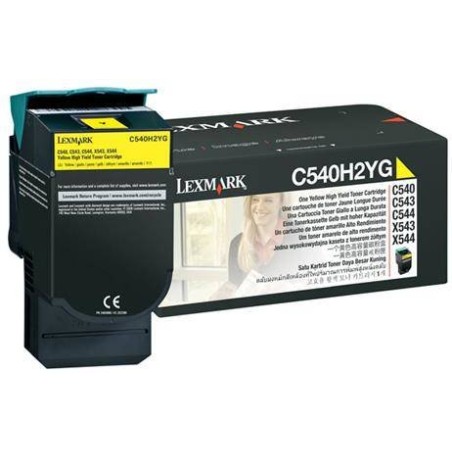 TONER ORYGINALNY LEXMARK C540H2YG YELLOW 2000 STRON