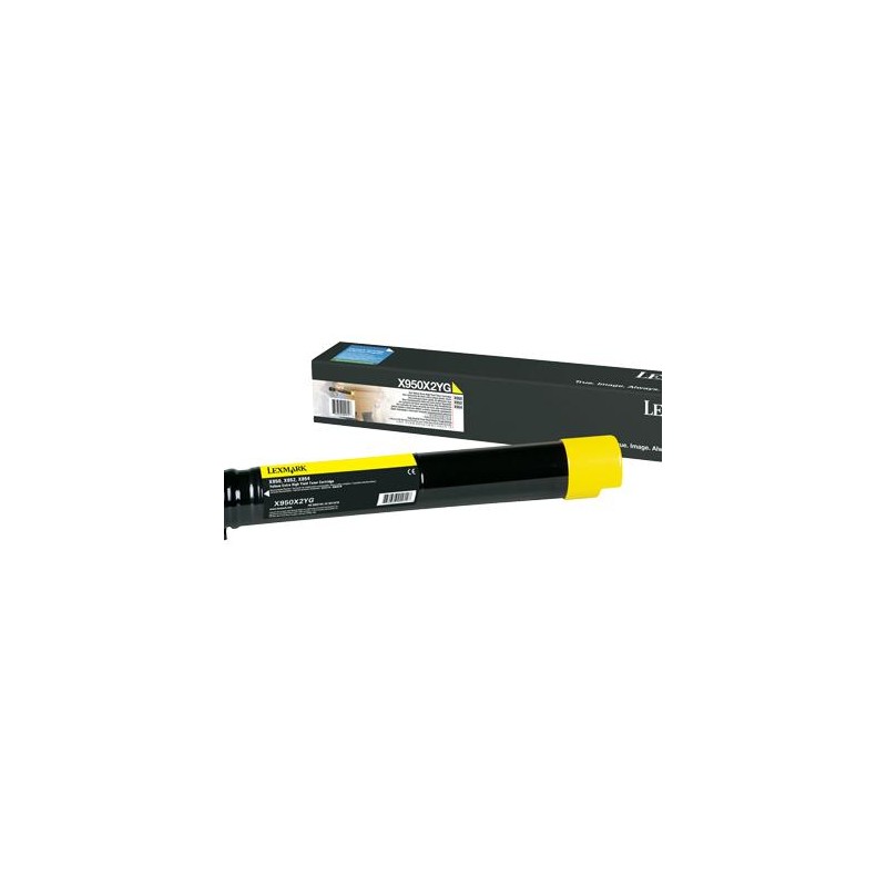 TONER ORYGINALNY LEXMARK X950X2YG YELLOW 22000 STRON