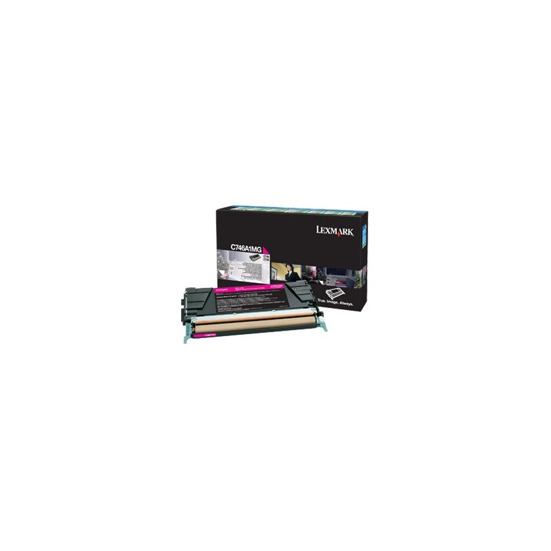 TONER ORYGINALNY LEXMARK C746A1MG MAGENTA 7000 STRON