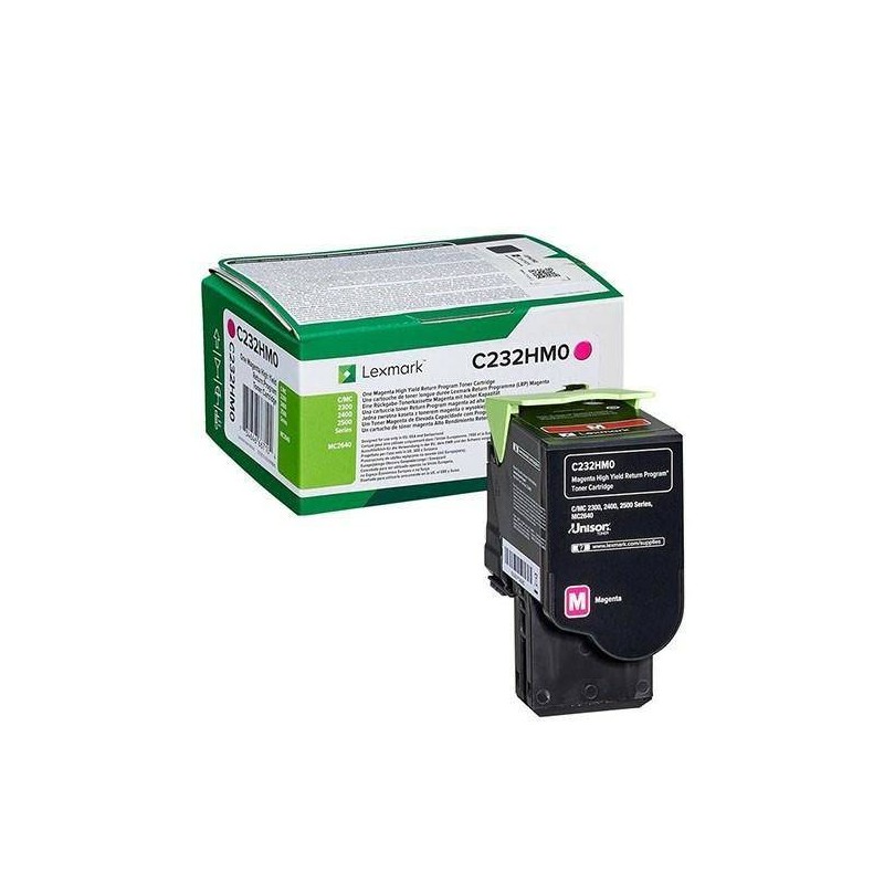 TONER ORYGINALNY LEXMARK C232HM0 MAGENTA 2300 STRON