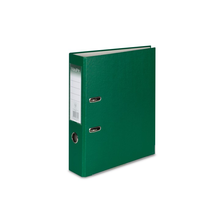 SEGREGATOR A4 TEKTURA VAUPE BIZNES 50MM 064/06 ZIELONY DŹWIGNIOWY