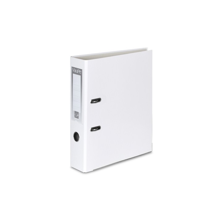 SEGREGATOR A4 TEKTURA VAUPE FCK 50MM 062/07 BIAŁY DŹWIGNIOWY