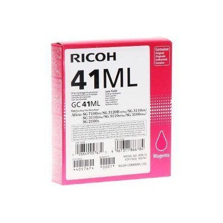 ŻEL KASETA ORYGINALNA RICOH GC41ML 405767 MAGENTA 600B STRON