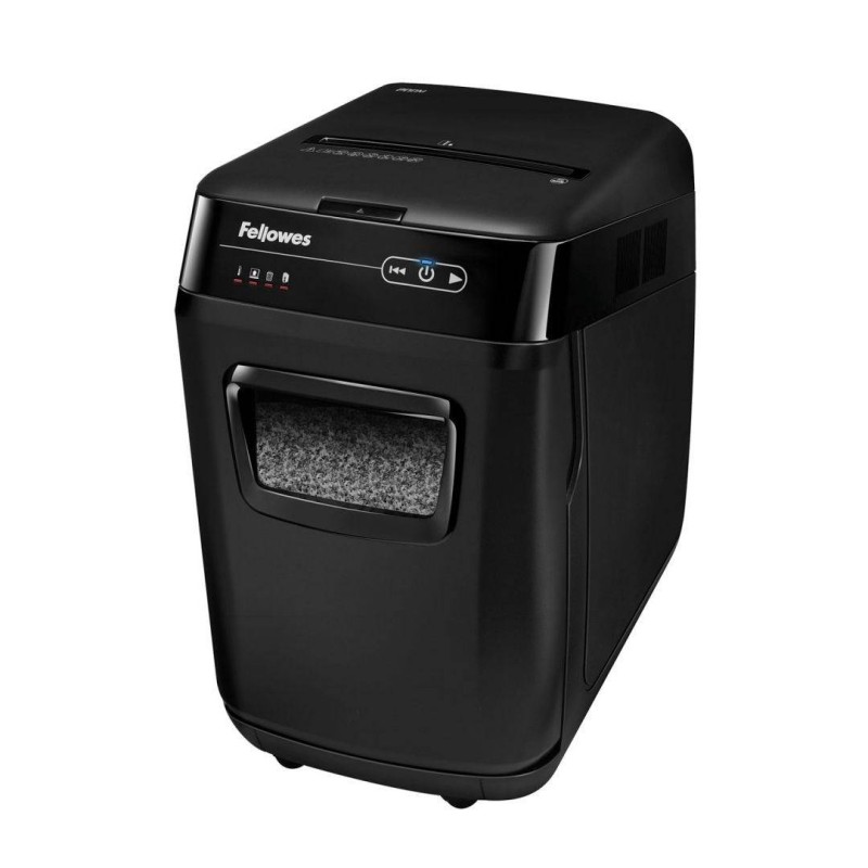 NISZCZARKA A4 FELLOWES 200M AUTOMAX 4656301 CZARNA 200KRT ŚCINKI 2X14MM 32 LITRY