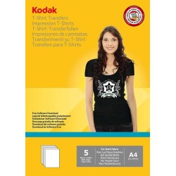 PAPIER FOTOGRAFICZNY TRANSFEROWY KODAK T-SHIRT TRANSFER 5740-022 A4 5 ARK.