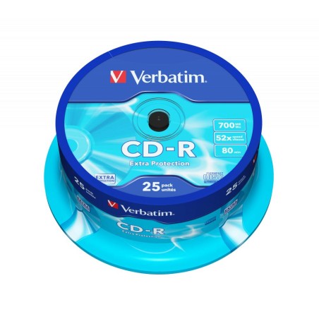 PŁYTA CD-R 700MB 52X VERBATIM DATALIFE 43432 CAKE 25 SZT.