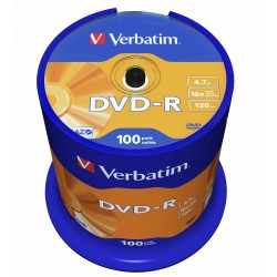 PŁYTA DVD-R 4,7GB 16X VERBATIM DATALIFE PLUS 43549 CAKE 100 SZT.