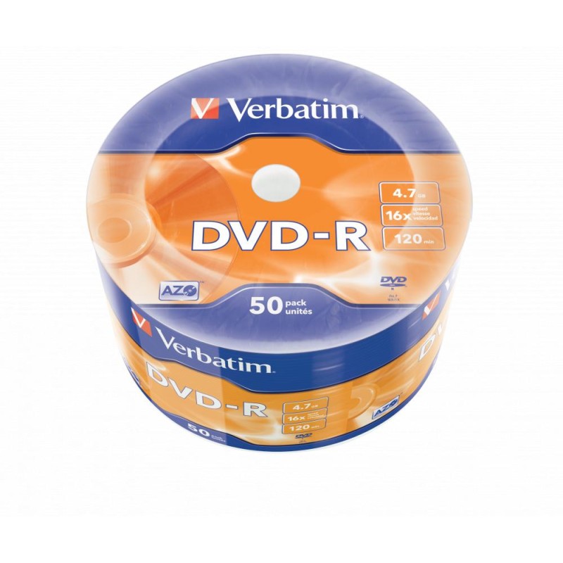 PŁYTA DVD-R 4,7GB 16X VERBATIM 43788 SPINDLE 50 SZT.