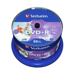 PŁYTA DVD+R 4,7GB 16X VERBATIM PRINTABLE 43512 CAKE 50 SZT.