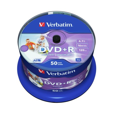 PŁYTA DVD+R 4,7GB 16X VERBATIM PRINTABLE 43512 CAKE 50 SZT.