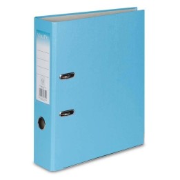 SEGREGATOR A4 TEKTURA VAUPE BIZNES 75MM 063/24 BŁĘKITNY DŹWIGNIOWY