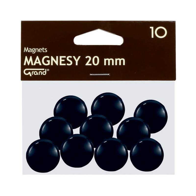 MAGNESY 20MM GRAND 130-1687 CZARNE 10SZT