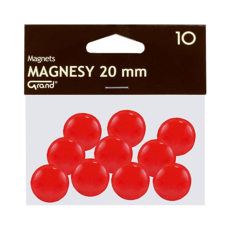 MAGNESY 20MM GRAND 130-1688 CZERWONE 10SZT