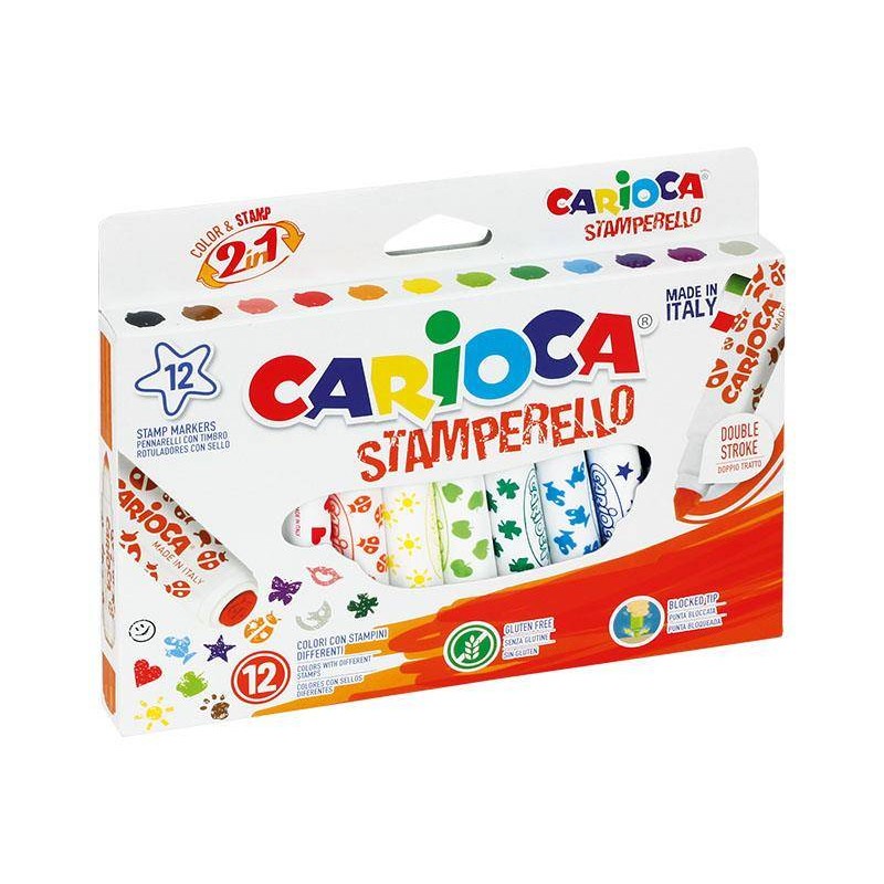 FLAMASTRY PIECZĄTKAMI CARIOCA 42240 STAMPERELLO 160-1903 MIX*12SZT