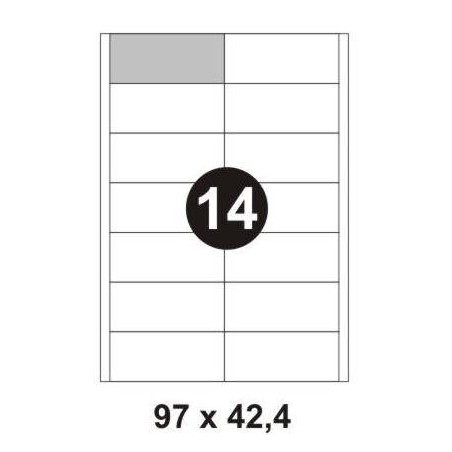 ETYKIETY SAMOPRZYLEPNE 97X42.4MM EPRIMO E84725 BIAŁE 100ARK*14SZT