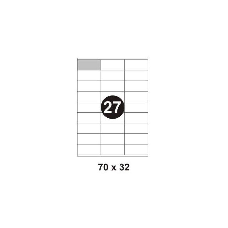 ETYKIETY SAMOPRZYLEPNE 70X32MM EPRIMO E84626 BIAŁE 100ARK*27SZT