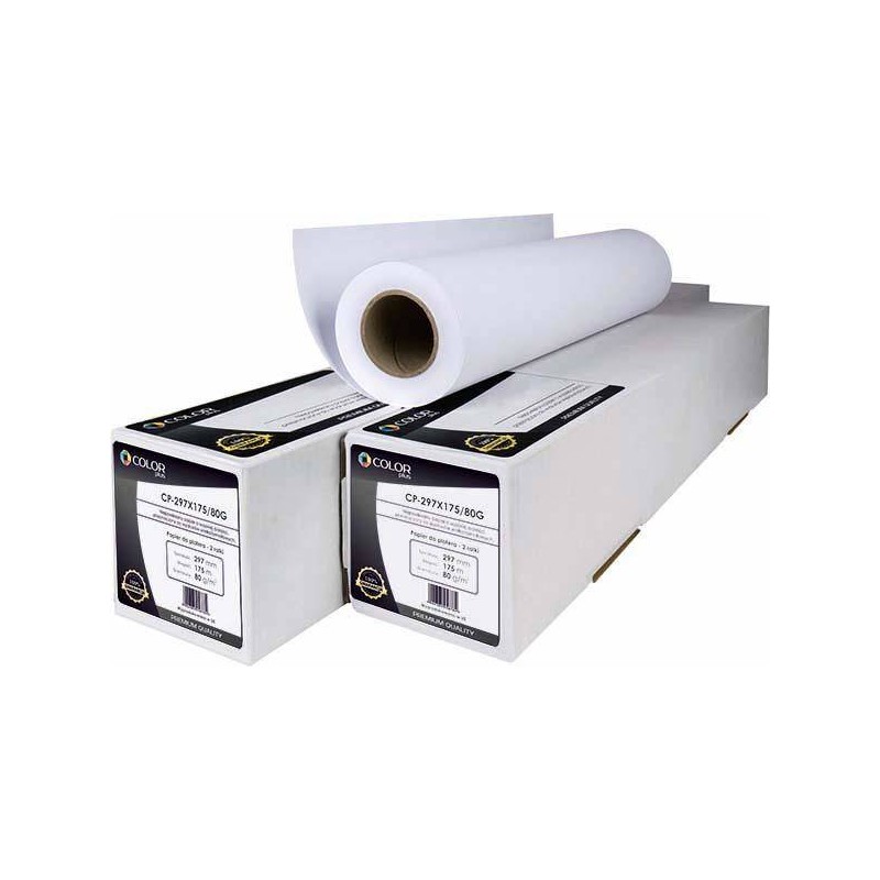 PAPIER DO PLOTERA 297MM X175M 80G COLORPLUS LASEROWY CP-297X175/80G GILZA 75MM 2 SZT