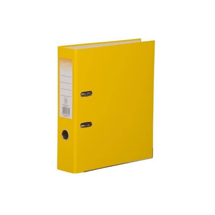 SEGREGATOR A4 TEKTURA VAUPE BIZNES 75MM 063/08 ŻÓŁTY DŹWIGNIOWY
