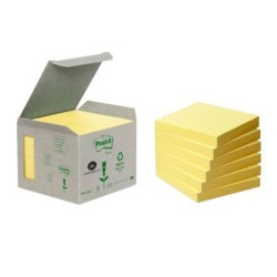 KARTECZKI SAMOPRZYLEPNE  76X76MM 3M POST-IT®  654-1B ŻÓŁTE 6X100 KART