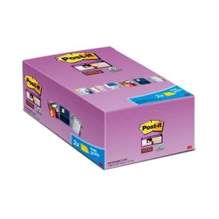 KARTECZKI SAMOPRZYLEPNE 127X76MM 3M POST-IT® SUPER STICKY 655-P16SSCY-EU ŻÓŁTE (14+2)X90 KART