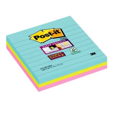 KARTECZKI SAMOPRZYLEPNE (675-SS3-MIA), 101X101MM 3M POST-IT® SUPER STICKY 675-SS3-MIA PALETA MIAMI W LINIE 3X70 KART